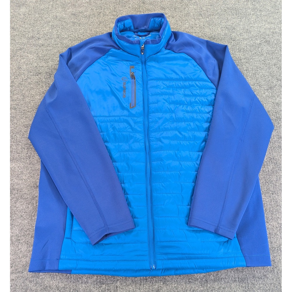 Sunice S72001 Mens XL Blue Hybrid Quilted Full Zip Golf Jacket Activewear